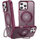 thumbnail image 1 of wonima44 360° Magnetic Swivel Ring for iPhone 16 pro max case, Built-in Metal Stand and Ring Holder, Magsafe Compatible, Military Grade Protection, Shock and Vibration Resistant - Wine Red, 1 of 1