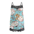 thumbnail image 4 of Simua Lace Cami Pajamas for Women, Womens Easter Print Sexy Sleeveless Tank Top and Shorts Nightwear Pjs Set, Size S-XXL, 4 of 5