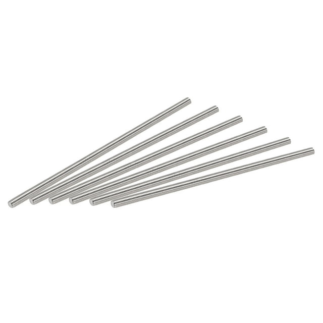 Unique Bargains M5 x 140mm Tige Entièrement Filetée 310 Filetages à Droite en Acier Inoxydable 6 Pack
