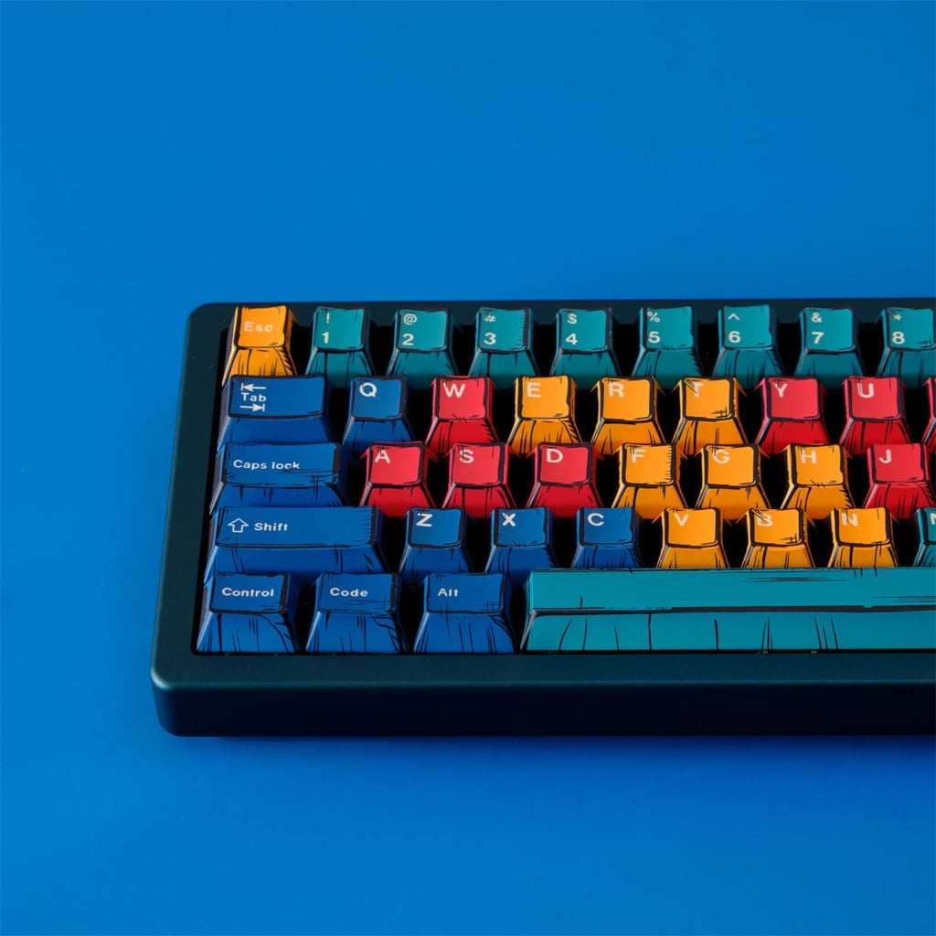 151Keys Palette Comics Keycap Original Profile PBT Dye Subbed Keycaps for Switches Mechanical Keyboards