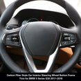 thumbnail image 4 of Carbon Fiber Steering Wheel Frame Trim For5 Series G30 2017-2018, 4 of 8