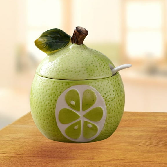 Masteelf Sugar Bowl with Lid Sugar Container Fruit Seasoning Jar 11.00X10.00X10.00CM