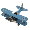thumbnail image 3 of LYUMO Wrought Iron Plane, Biplane Retro Airplane Model For Cafe Ornament For Home Decoration For Aircraft Enthusiasts, 3 of 8
