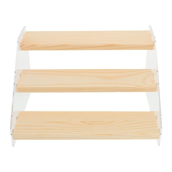 1 PC Borrar acrílico y soporte de madera Pantalla Durable Soporte para Organizador