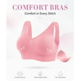 thumbnail image 3 of Compression Wirefree Medium Support Bra,Sports Bra with Removable Pads for Women Small to Plus Size Everyday Wear,Exercise and Offers Back Support, 3 of 6