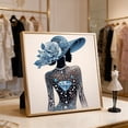 thumbnail image 1 of Elegant Lady DIY Rhinestone Art Kit, Graceful Female Figure Pattern High Quality Canvas Shiny Diamonds Full Partial Drill for Home Wall, 1 of 5