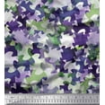 thumbnail image 1 of Soimoi Georgette Viscose Fabric Two Tone Camouflage Printed Craft Fabric by The Yard 42 Inch Wide, 1 of 1