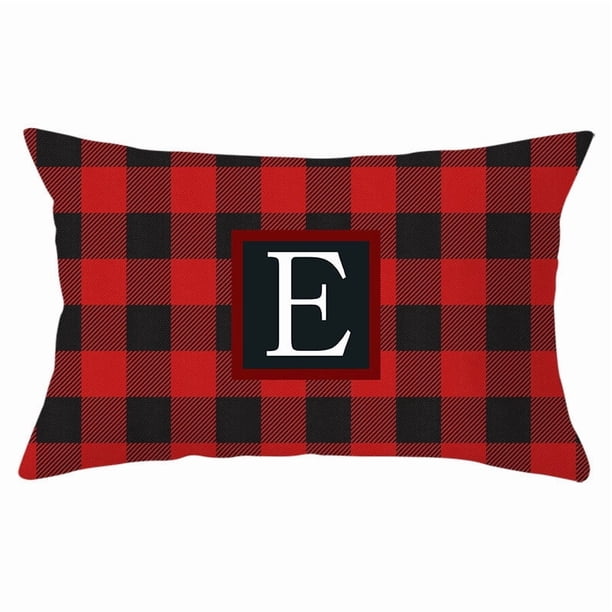 Funda de almohada navideña con diseño de muñeco sin rostro, gnomo enano, duende, enrejado, árbol de Navidad, copo de nieve, lino estampado, funda de almohada para sofá, funda de almohada de piel de me