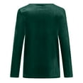thumbnail image 6 of lcziwo 90% off Clearance Sale Womens Long Sleeve Velvet Tops Plus Size Round Neck Underwear Tee Shirts Casual Basic Solid Color Blouses,Green,XXL, 6 of 7