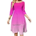 thumbnail image 1 of Vestido acampanado con nudo en forma de corazón y teñido anudado en degradado rosa Think Pink Diseño de moda Vestido holgado de talla grande Rosa Nueva Orleans Nola, 1 of 6