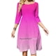 thumbnail image 1 of Vestido acampanado con nudo en forma de corazón y teñido anudado en degradado rosa Think Pink Diseño de moda Vestido holgado de talla grande Rosa Nueva Orleans Nola, 1 of 6