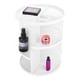 thumbnail image 5 of Caja organizadora de maquillaje giratoria de 360 grados, soporte para cepillos, organizador de joyas, caja blanca, 5 of 8