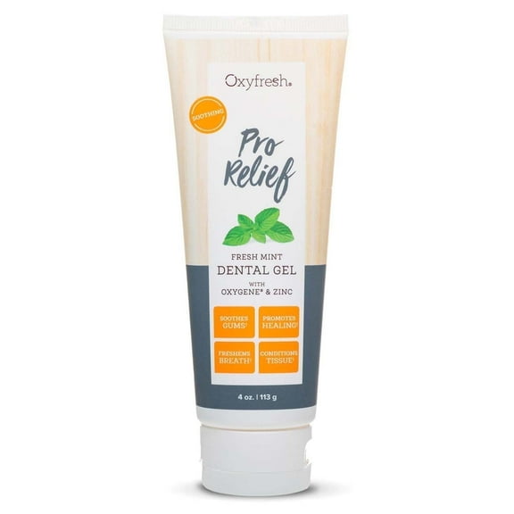 Oxyfresh Premium Pro Relief Dental Gel with Zinc –Infused with Aloe Vera, Chamomile and Xylitol – Dentist Recommended to Help Soothe Gum Tissue.