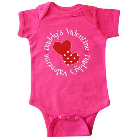 

Inktastic Daddys Valentine Girl Heart Gift Baby Girl Bodysuit