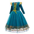 thumbnail image 3 of Brave Princess Merida Costume Kids Dress Up Costume Birthday Carnival Party Classic Costume with Accessories, 3 of 6