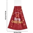 thumbnail image 3 of GZHJMY Merry Christmas Hanging Tie Towels Set of 2, Soft Absorbent Kitchen Hand Towels with Hanging Loops for Kitchen Bathroom Farmhouse Home Decor, 18.2 x 14 Inch Wash Cloths, 3 of 7