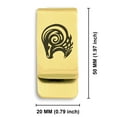 thumbnail image 2 of Stainless Steel Tribal Aries Zodiac (Ram) Classic Slim Money Clip Credit Card Holder, 2 of 2