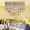 thumbnail image 5 of Family Birthday Calendar with Tags Wooden DIY Wall Hanging Board Birthday Reminder Calendar Plaque Gifts for Mom, 5 of 8