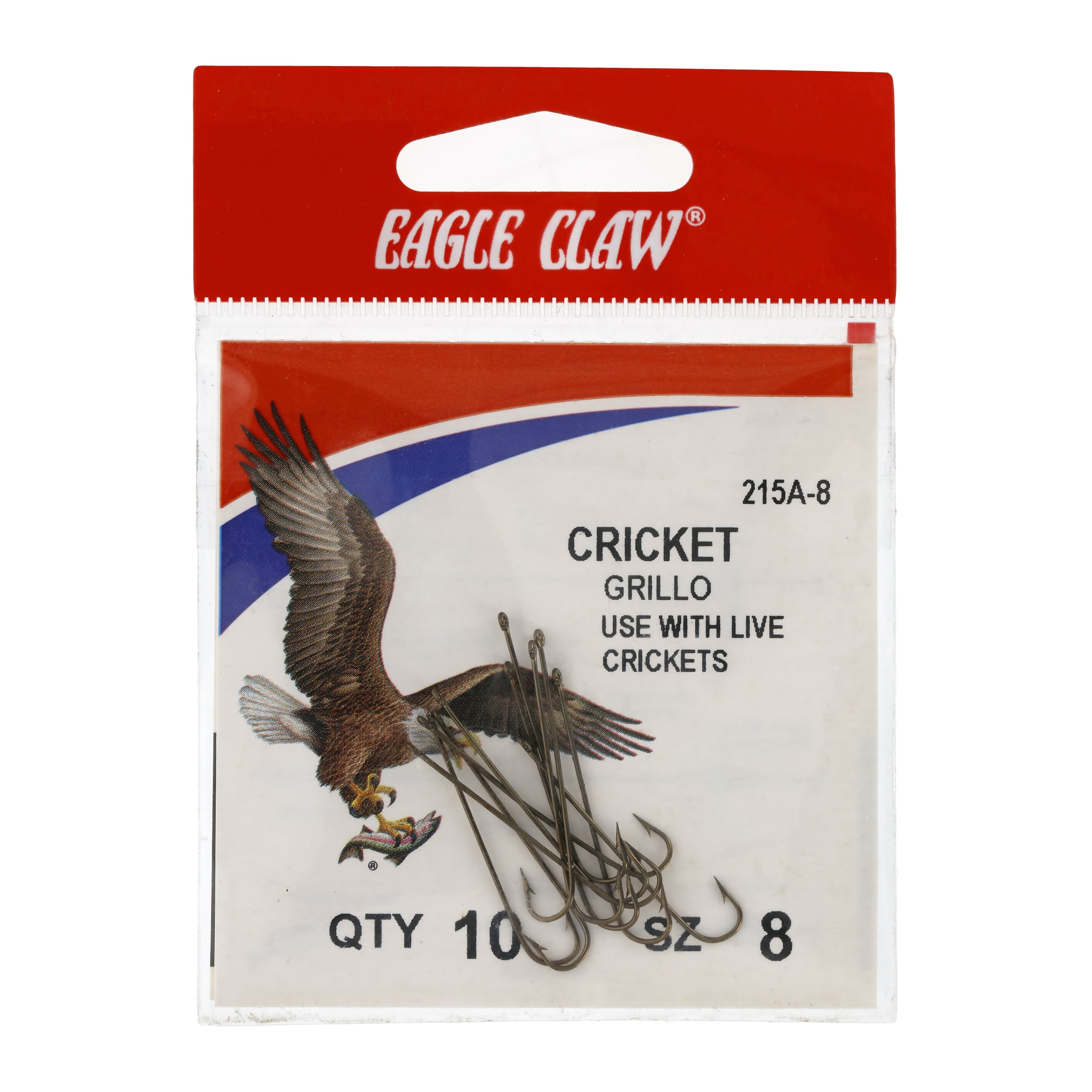 18 Snelled Eagle Claw # 031 Bronze Plain Shank Fishing Hooks Size 8 for sale online 