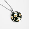 thumbnail image 4 of Daisy Stunning Glass Circular Pendant Necklace Jewelry, 4 of 5