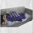 thumbnail image 6 of Saying Soft Flannel Fleece Throw Blanket, Make Today Ridiculously Message on Watercolor Brush Strokes, Cozy Plush for Indoor and Outdoor Use, 70" x 90", Baby Blue Plum and White, by Ambesonne, 6 of 6