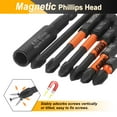 thumbnail image 4 of 6pcs PH2 (#2) Phillips Screwdriver Bit Set 1" - 6" (25mm-150mm) Long 1/4" Hex Shank Magnetic Cross Head Screw Driver Drill Bits with 1/4" Extension Adapter Holder, 4 of 7