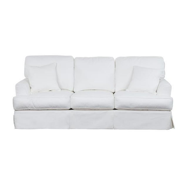 Sunset Trading SU-78301-81 Ariana Slipcovered Sofa&44; Performance Blanc