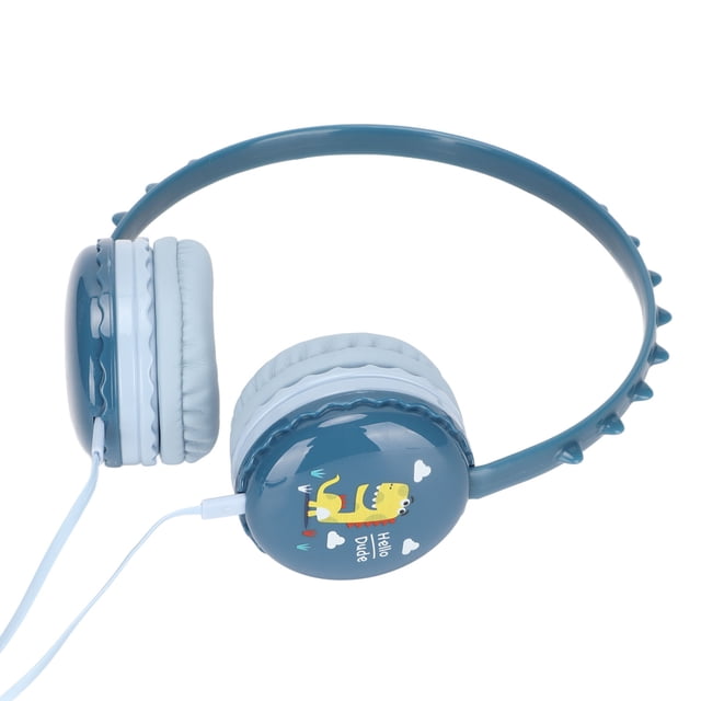 Kids Headphone Stereo Sound , Volume Control, 3.5mm Jack Stereo Adjustable Headband with Cool Dinosaur Pattern for School Airplane Video Chat Online Classroom
