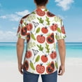 thumbnail image 6 of Daiia Tomatoes Hawaiian Shirt for Men Gentle Cotton Regular Short Sleeve Casual-Large, 6 of 9