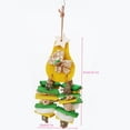 thumbnail image 3 of Bird Biting Toy Wooden Decorative Parrot Chew Block Bird Cage Toy for Parakeet, 3 of 6