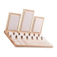 thumbnail image 1 of tredstone Jewelry Display Stand Bamboo for Earrings Rings Necklace Beige Velvet, 1 of 5