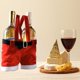 thumbnail image 3 of Labymos Linda bolsa de Navidad roja con, 3 of 8