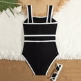 thumbnail image 6 of Shadoumai Girls One Piece Swimsuit Age 10-12 Tummy Control Tankini Quick Dry & Stretchy Contrasting Trim Bathing Suits for Girls Modest Swimwear Removable Chest Pad, 6 of 8