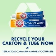 ARM & HAMMER Advance White Anticavity Whitening Toothpaste with Fluoride, Clean Mint, 6 oz, 2 Pack