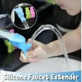 thumbnail image 2 of Wovilon Silicone Bathroom Sink Faucet Extender For Baby Kids Children Hand Washing 2Pcs Household Tool Set, 2 of 9