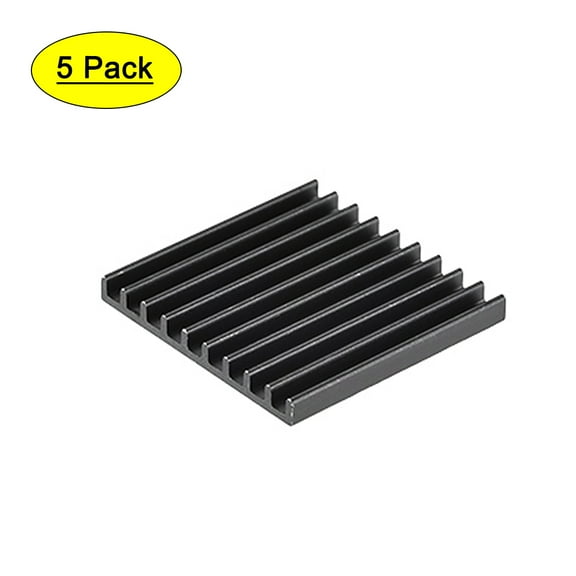 Electronics Cooler Heatsink for MOS GPU IC Chip Black 28 x 28 x 3 mm 5PCS