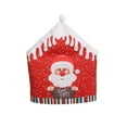 thumbnail image 2 of Fiudx Artículos en oferta con ofertas flash Fundas para sillas navideñas, decoración no tejida, muñeco de nieve, sombrero rojo, funda para respaldo de silla para cocina, comedor, sillas, decoraciones, 2 of 7