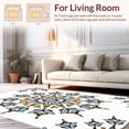 thumbnail image 2 of ODIKA 4'x6' Machine Washable Non-Slip Area Rug, Boho Medallion Sunburst Radiant Expressive Artisan High Traffic Rug, Blue, 489426, 2 of 7