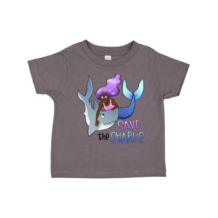 

Inktastic Save the Sharks- Mermaid Gift Toddler Boy or Toddler Girl T-Shirt