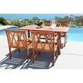 thumbnail image 6 of Vifah Malibu 5 Piece Cross Back Patio Curved Leg Dining Set in Natural, 6 of 7