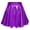 Purple, variant on Faux Leather Sexy Pleated Skirts for Women Metallic Wet Look High Waist A-line Dress Prom Party Club Flared Skirt