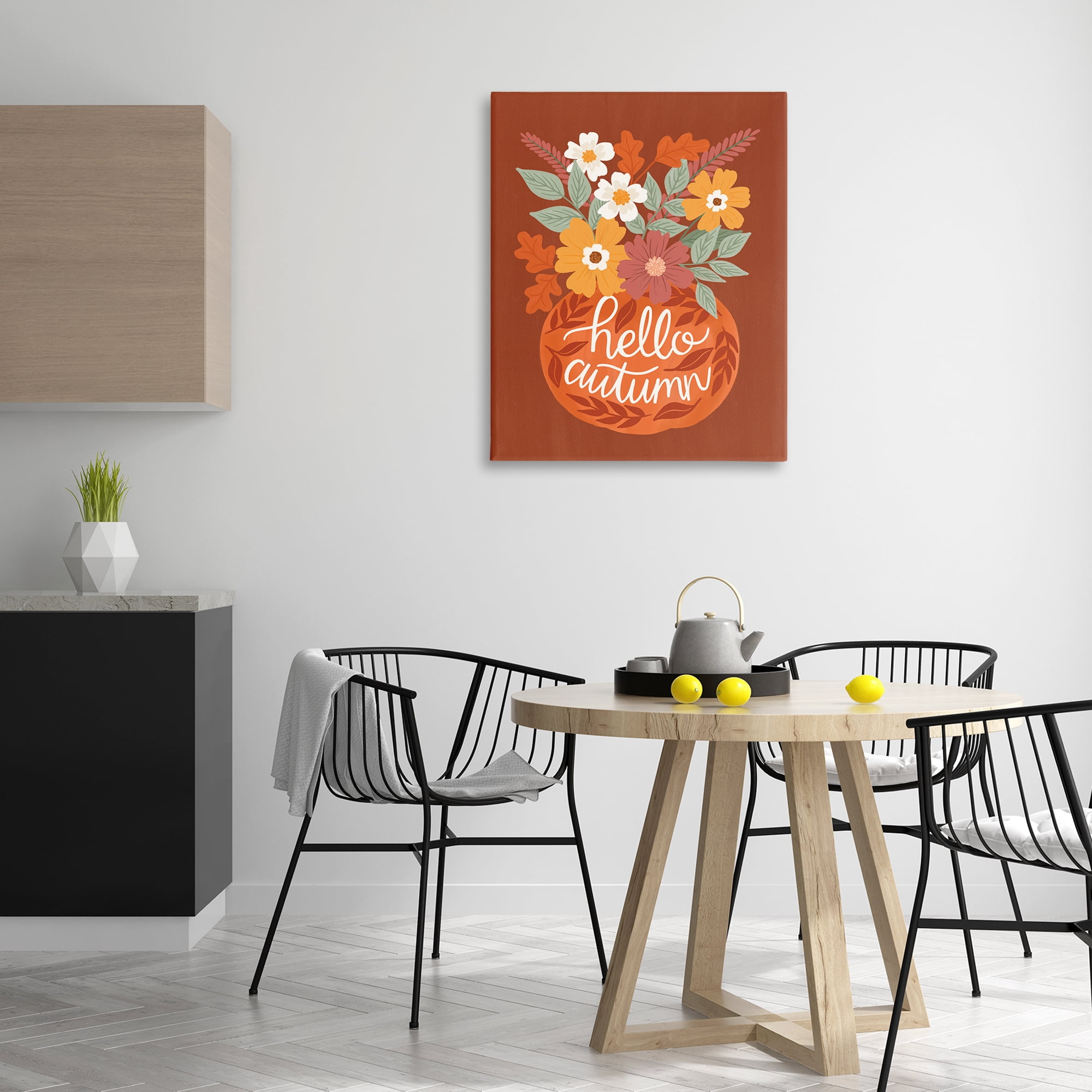 Stupell Industries Hello Autumn Earthy Bouquet Plants & Flowers Painting Wrapped Canvas Art Print Wall Art, 30 x 40