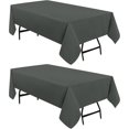 thumbnail image 1 of Kitchen White Rectangle Table Cloth 2 Pack [60x102 Inches] Nappe de Table Rectangulaire Machine Washable Polyester Table Cover for Dining, Picnic, Parties, Events, Weddings and Restaurants, 1 of 10