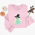 thumbnail image 6 of Jsaierl Women's Halloween Sweatshirts Plus Size Ghost Print Pullovers Soft Loose Fit Crewneck Long Sleeve Shirt Tops Halloween Party Supplies, Sizes S-2XL, 6 of 6