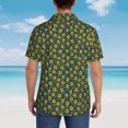 thumbnail image 6 of Daiia Yellow Floral Hawaiian Shirt for Men Gentle Cotton Regular Short Sleeve Casual-X-Large, 6 of 9