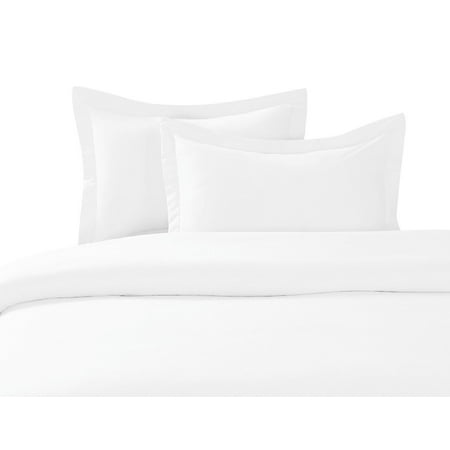 Twin Bed Duvet 2-PC Solid White Super Soft Microfiber Twin Duvet Bed Cover Set, One (1) Elegant Lightweight Duvet Cover with One (1) Pillow Sham ()
