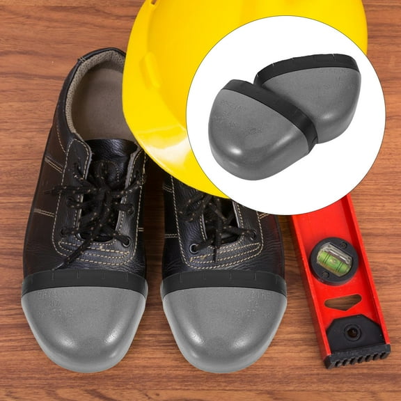 Topbathy 1Pair Metal Toe Guard for Work Shoes Silver Puncture Resistant Shield