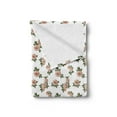 thumbnail image 2 of Vintage Rose Soft Flannel Fleece Throw Blanket, Continuous Gracious Flowers on Plain Background, Cozy Plush for Indoor and Outdoor Use, 70" x 90", Multicolor, by Ambesonne, 2 of 5