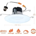thumbnail image 3 of HALO LT Recessed LED Retrofit Trim - Wet Rated, 2700K, White - 6 Pack, 5/6 Inch, 3 of 7