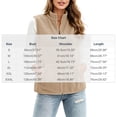 thumbnail image 3 of hoksml Women's Fleece Stand Collar Vest, Zip Up Sleeveless Loose Casual Layering Gilet for Spring Fall Winter, 3 of 7